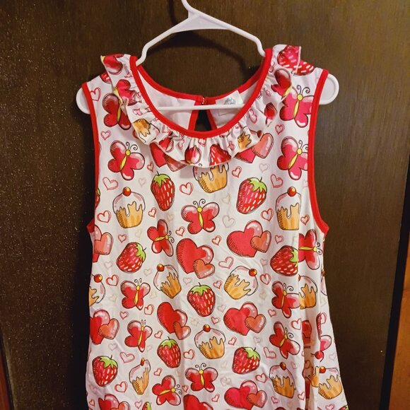 OnesiesDownUnder (ODU) Strawberry Skirted Nightie Onesie, Adult Size 2X - Picture 1 of 2